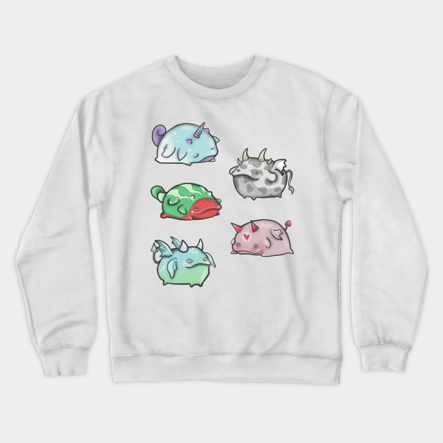 Cute Dragons Crewneck Sweatshirt by mizaarte